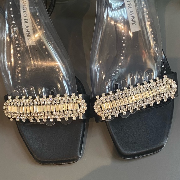 Manolo Blahnik Crystal Embellished Sandals - Picture 6 of 7